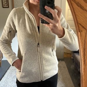 L.L. Bean Sweater Fleece Full Zip XS in Oatmeal